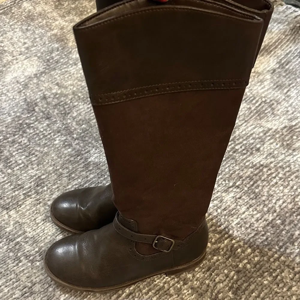 Brown Leather Knee-High riding boot Boots 13 children’s place